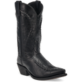 Laredo Black Men's Goat Western Cowboy Boots with Buck Lace Stitching 68430
