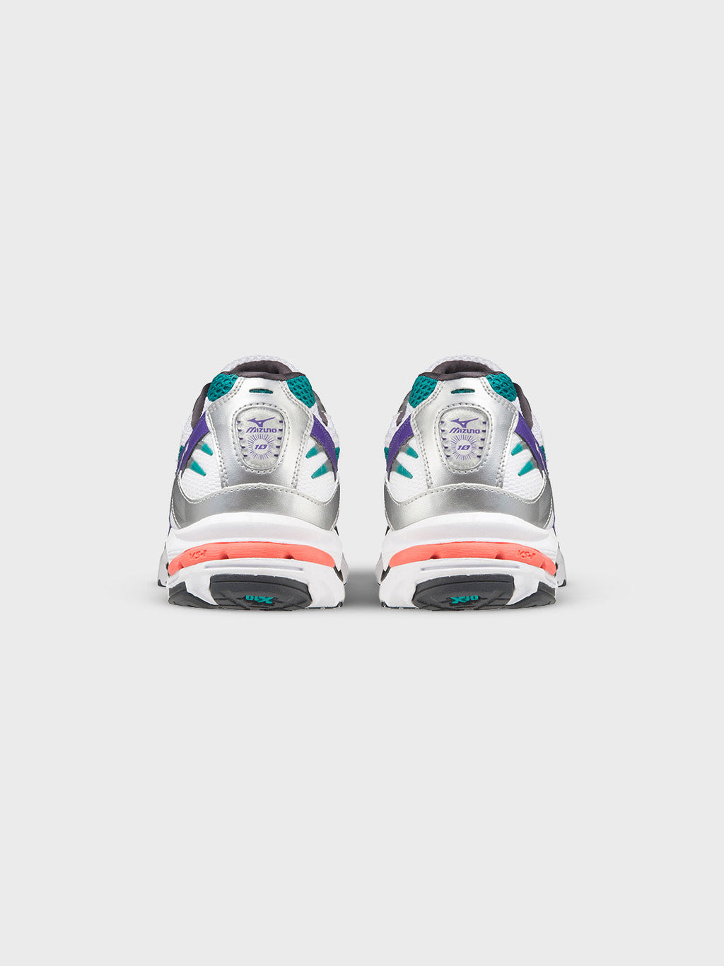 Mizuno Wave Rider 10 Sneakers | Silver/Teal Blue